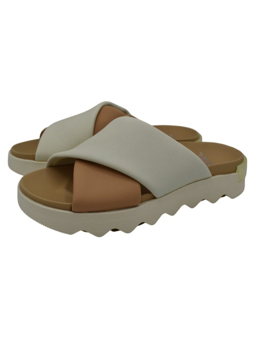 Sorel Womens Size‎ 7 Viibe Honest Beige Chalk Open Toe Slide Sandals Shoes